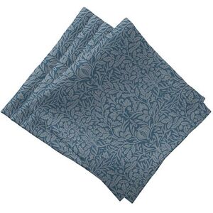 William Morris Acorn Blue Pack Of 4 Napkins William Morris Acorn Blue Pack Of 4 Napkins
