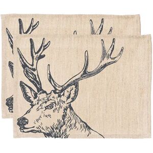 The Just Slate Company Set of 2 Stag Linen Placemats The Just Slate Company Set of 2 Stag Linen Placemats
