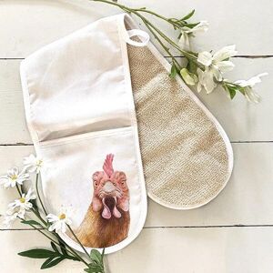 Lucys Farm Lucy's Farm Vivienne the Chicken Double Oven Gloves Lucys Farm Lucy's Farm Vivienne the Chicken Double Oven Gloves