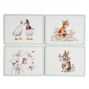 Wrendale Designs Set of 4 'Wildflower' Animal Large Placemats Wrendale Designs Set of 4 'Wildflower' Animal Large Placemats