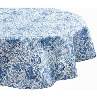 William Morris Blue Compton 132cm Circular Fabric Tablecloth William Morris Blue Compton 132cm Circular Fabric Tablecloth