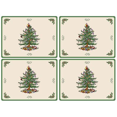 Spode Christmas Tree Set Of 4 Large Placemats Spode Christmas Tree Set Of 4 Large Placemats