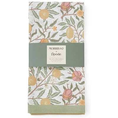 Morris & Co Fruits & Marigold Set Of 2 Tea Towels Morris & Co Fruits & Marigold Set Of 2 Tea Towels