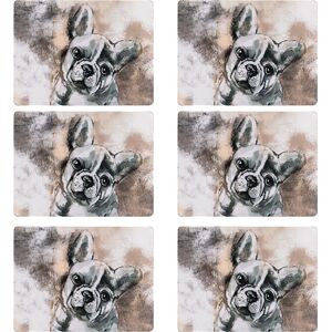 Denby Set Of 6 French Bull Dog Placemats