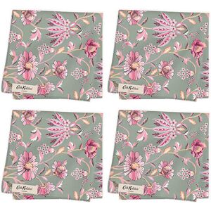 Cath Kidston Friendship Gardens Sage Set of 4 Napkins