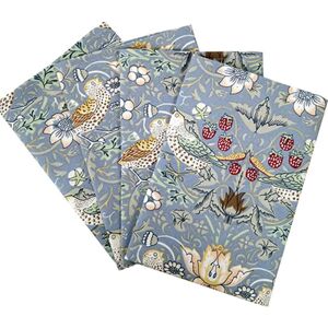 William Morris Strawberry Thief Blue Pack Of 4 Napkins