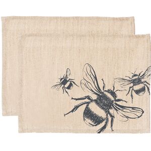 The Just Slate Company Set of 2 Bee Linen Placemats