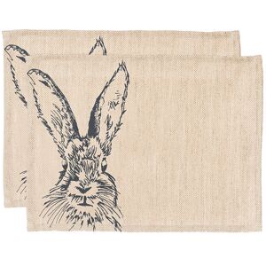 The Just Slate Company Set of 2 Hare Linen Placemats