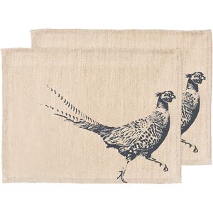 The Just Slate Company Set of 2 Pheasant Linen Placemats