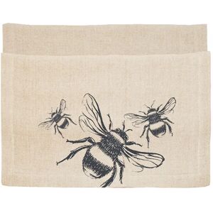 The Just Slate Company Bee Linen Table Runner