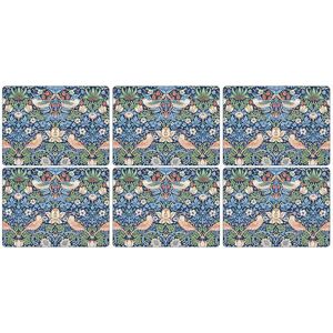 Morris & Co Strawberry Thief Blue Placemats Set of 6