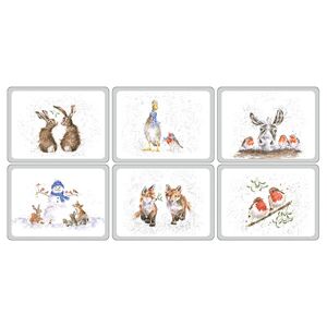 Wrendale Designs Christmas Placemats Set Of 6