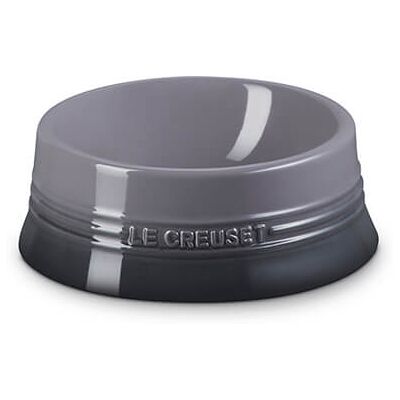Le Creuset Flint Stoneware Medium Pet Bowl Le Creuset Flint Stoneware Medium Pet Bowl