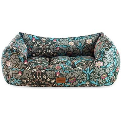 Morris and Co - Blackthorn Print Square Bed - Dog Bed Morris and Co - Blackthorn Print Square Bed - Dog Bed
