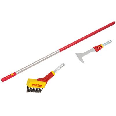Wolf Garten Multi-Change Weeding Brush, Scraper & 142cm Handle Wolf Garten Multi-Change Weeding Brush, Scraper & 142cm Handle