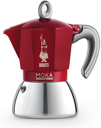 Bialetti Moka Induction 6 Cup Espresso Maker Red