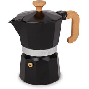 La Cafetiere Espresso Maker 3 Cup Black Wood Effect Handle