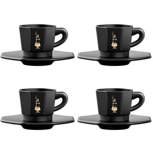 Bialetti Moka Espresso Cups Set of 4 Black