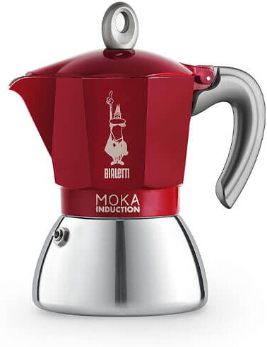 Bialetti Moka Induction 4 Cup Espresso Maker Red