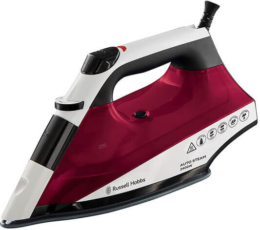 Russell Hobbs Linencare Auto Steam Pro Steam Iron White And Red