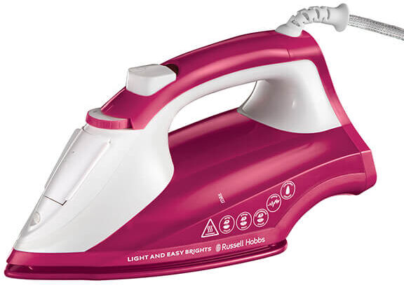 Russell Hobbs Linencare Light And Easy Iron White And Berry