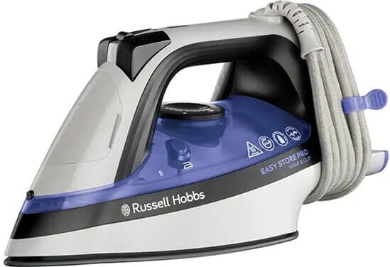 Russell Hobbs Linencare Easy Store Pro Wrap And Clip Iron White And Blue