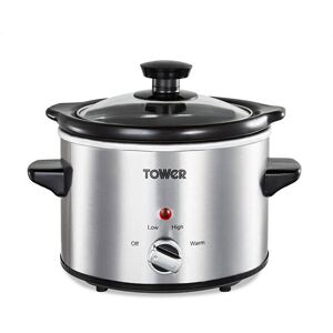 Tower 1.5 Litre Stainless Steel Slow Cooker