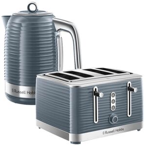 Russell Hobbs Inspire Kettle & 4 Slice Toaster Set Grey