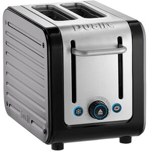 Dualit Architect 2 Slot Black Body With Metallic Silver Panel Toaster