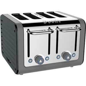 Dualit Architect 4 Slot Grey Body With Metallic Charcoal Panel Toaster