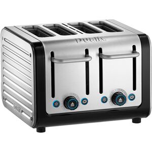 Dualit Architect 4 Slot Black Body With Brushed Stainless Steel Panel Toaster