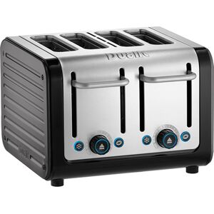 Dualit Architect 4 Slot Black Body With Metallic Silver Panel Toaster