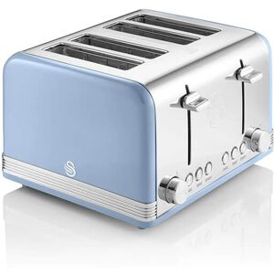 Swan Retro Blue 4 Slice Toaster