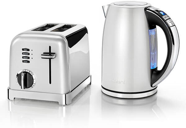 Cuisinart Style Frosted Pearl Multi-Temp Kettle & 2 Slice Toaster Breakfast Set