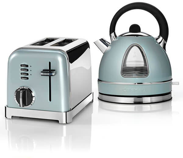 Cuisinart Style Light Pistachio Traditional Kettle & 2 Slice Toaster Breakfast Set