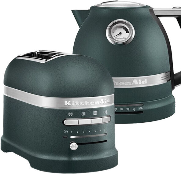 KitchenAid Artisan Pebbled Palm 2 Slot Toaster and Kettle Set