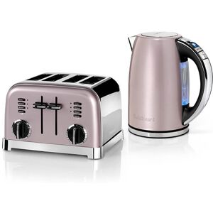 Cuisinart Style Vintage Rose Multi-Temp Kettle & 4 Slice Toaster Breakfast Set