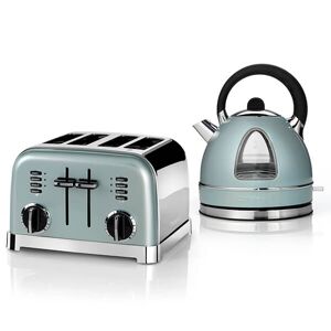 Cuisinart Style Light Pistachio Traditional Kettle & 4 Slice Toaster Breakfast Set