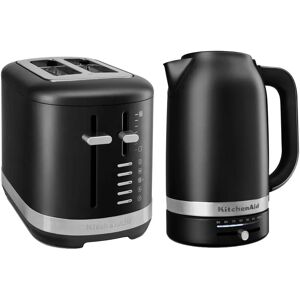 KitchenAid Breakfast Suite Matte Black 1.7L Kettle and 2 Slice Toaster Set KitchenAid Breakfast Suite Matte Black 1.7L Kettle and 2 Slice Toaster Set