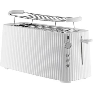 Alessi Plisse 2 Long Compartment Toaster White Alessi Plisse 2 Long Compartment Toaster White