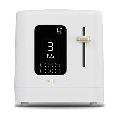 Cello White Digital Toaster - 2 Slice Touch & Timer Cello White Digital Toaster - 2 Slice Touch & Timer