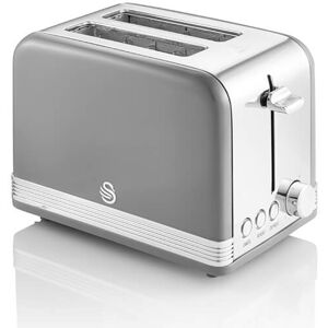 Swan Retro Grey 2 Slice Toaster