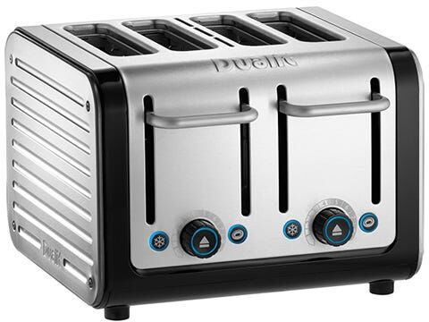 Dualit Architect 4 Slot Black Body With Brushed Stainless Steel Panel Toaster