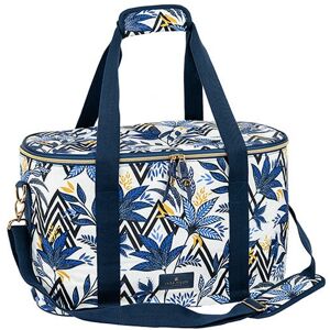 Sara Miller London Sara Miller by Navigate 30L Oval Insulated Family Cool Bag Blue & White Sara Miller London Sara Miller by Navigate 30L Oval Insulated Family Cool Bag Blue & White