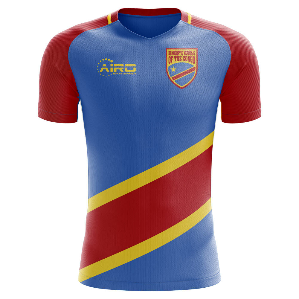 Airo Sportswear 2023-2024 DR Congo Home Concept Football Shirt - Womens - Blue - female - Size: Large - UK Size 14