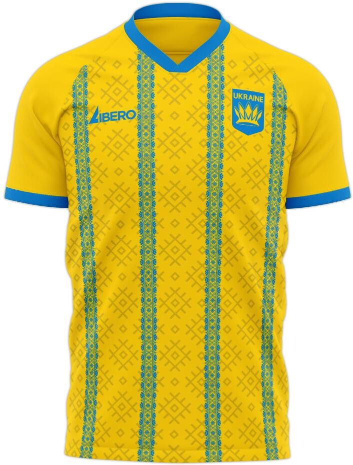 Libero Sportswear Ukraine 2023-2024 Home Concept Football Kit (Libero) - Womens - Yellow - female - Size: XS - UK Size 6/8