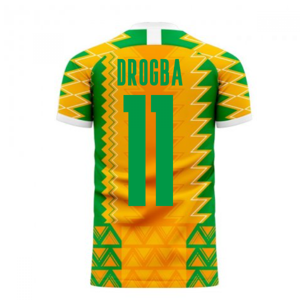 Libero Sportswear Ivory Coast 2023-2024 Home Concept Football Kit (Libero) (DROGBA 11) - Orange - male - Size: XXL 50-52\