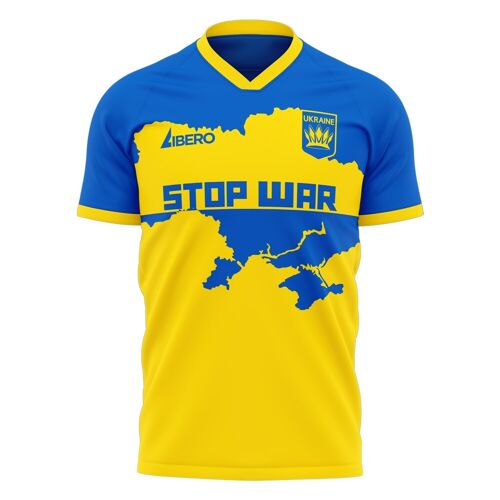 Libero Sportswear Ukraine Stop War Concept Football Kit (Libero) - Yellow - Yellow - male - Size: Large 42-44\\" Chest (104-112cm)