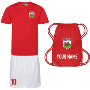 UKSoccershop Personalised Wales Training Kit Package - Red - male - Size: Medium (38-40\