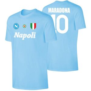 Soccer Tees Napoli \\\'Vintage 86/87\\\' t-shirt MARADONA - Light blue - Blue - male - Size: Adult 5XL - 58-60\